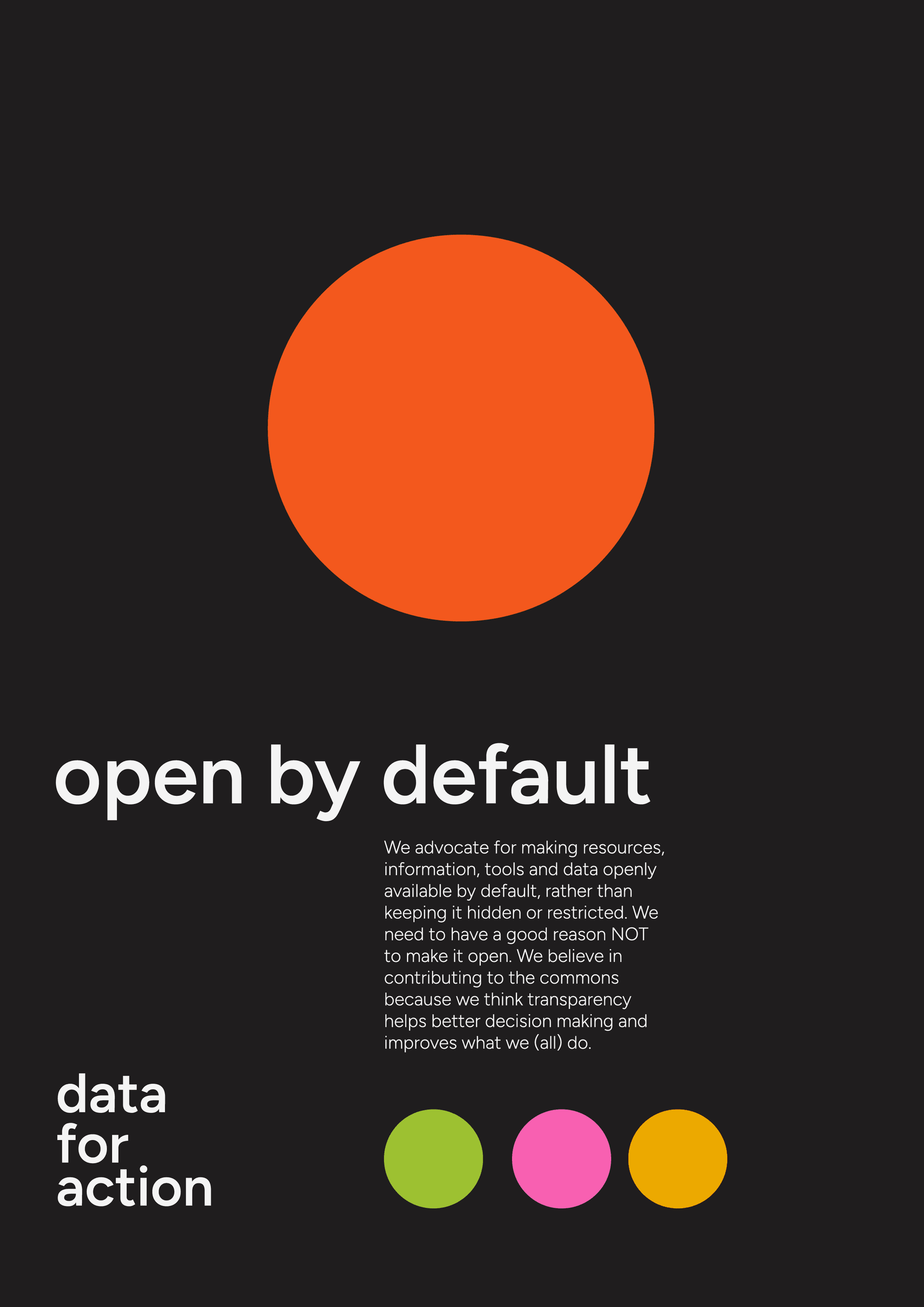Open By Default principle poster for dark mode